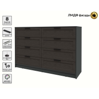 Kомод Тренд КТ-К157 (Антрацит ЛДСП/ Дуб английский ЛМДФ) Ш1565 В1020 Г451